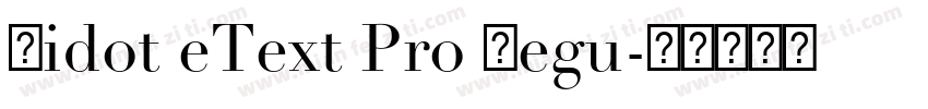 Didot eText Pro Regu字体转换